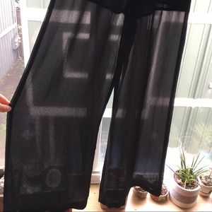 black sheer palazzo pants